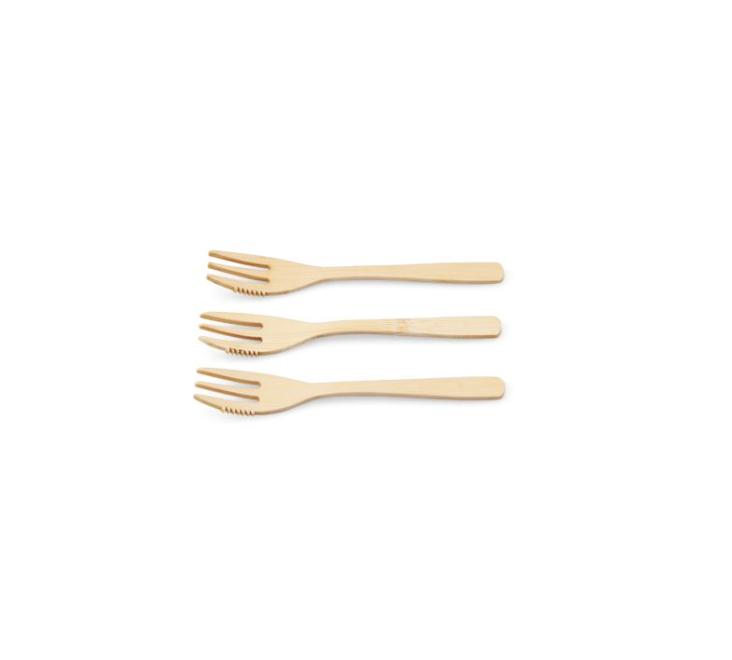 Mini vork met snijrand bamboe